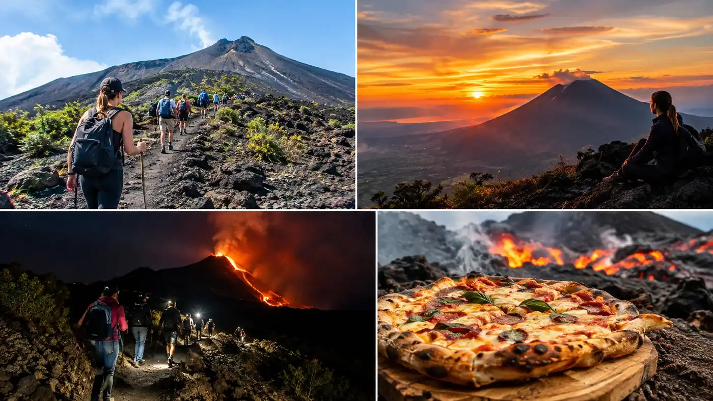 Pacaya Volcano Sunset, Night Hike, and Lava Pizza Guide